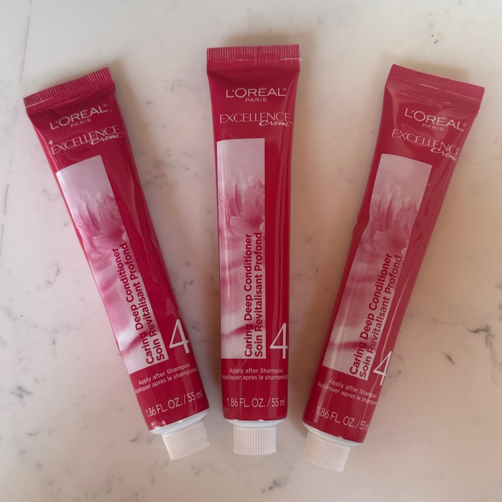 Loreal Excellence Crème Caring Deep Conditioner Lot of 3